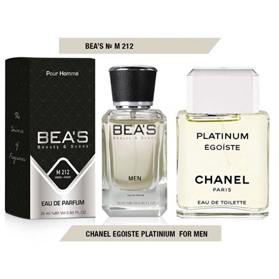 Beas M212 C Egoiste Platinum Men edp 25 ml, Парфюм мужской Beas M212 создан по мотивам аромата C Egoiste Platinum