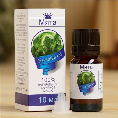 Эфирное масло «Мята», флакон-капельница, аннотация, 10 мл