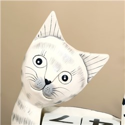 Вечный календарь «Кошечка», 15×22×6 см, дерево