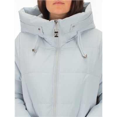 H303 BLUE Пальто зимнее женское (200 гр. холлофайбер)