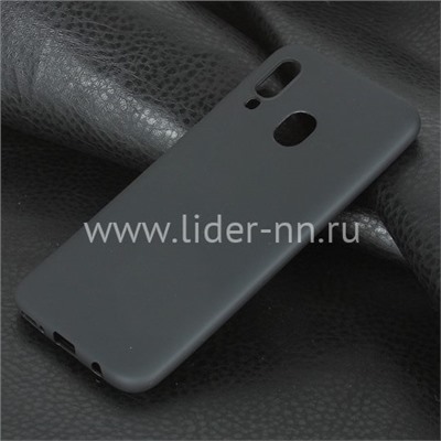 Задняя панель для Samsung Galaxy  A40 SM-A405F Силикон матовый (черная)