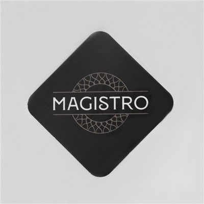Кувшин для воды Magistro «Богема», 1 л, 9×23 см, стекло, с металлической крышкой, прозрачный, серебристый