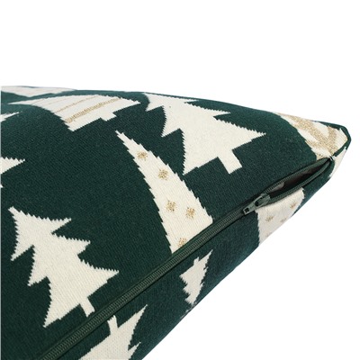 Подушка вязаная с новогодним рисунком Whitewood из коллекции New Year Essential, 45x45 см