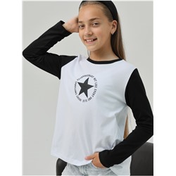 Лонгслив "Звезда" Детский Чер-Бел