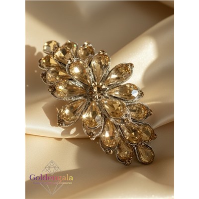 Заколка автомат для волос с кристаллами «Блеск элегантности» ЭЛЗ8/03