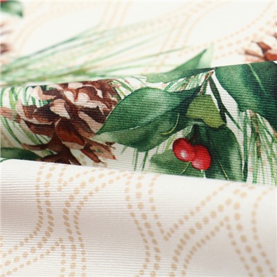 Скатерть новогодняя "Этель" Christmas wreath 150х110см +/-3см с ВГМО, 100%хл, саржа 190гр/м2