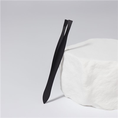 Пинцет прямой, узкий, 8.5 см, чёрный