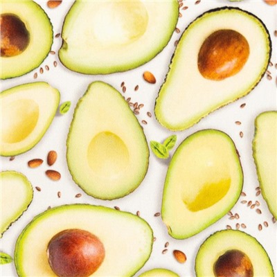 Дорожка на стол Этель Avocado 30×70 см, 100% хлопок, саржа 190 г/м², белая/зелёная