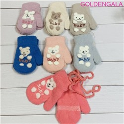 Детские варежки утепленные с начесом длина 11 см Арт 3