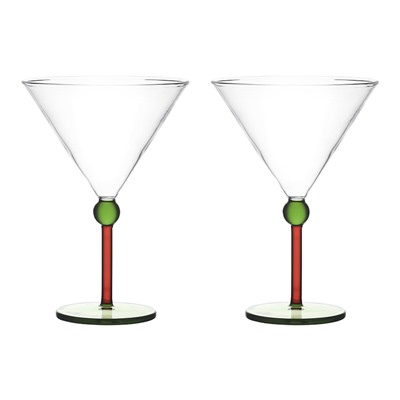 Набор креманок Orb, 260 мл, зеленый/красный, 2 шт