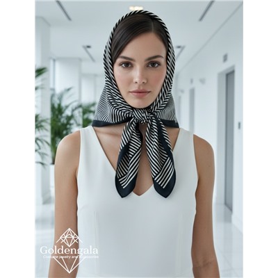 Косынка шелковая с принтом Арт 25183/010