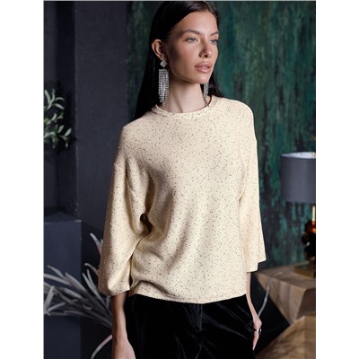 Джемпер из хлопковой пряжи с пайетками