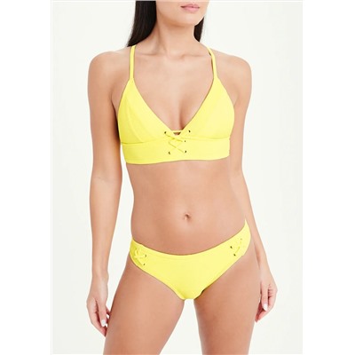 Ribbed Eyelet Bikini Bottoms