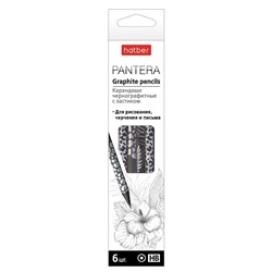 Карандаш ч/гр HB Pantera с ластиком Hatber BLs_074603/6/Китай