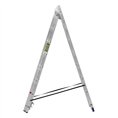 Лестница, 3 х 8 ступеней, алюминиевая, трехсекционная, Сибртех