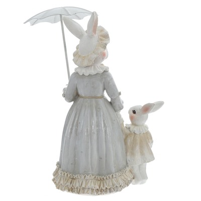GAEM Фигурка декоративная "Зайчиха с зайчонком", L15,5 W12 H21 см
