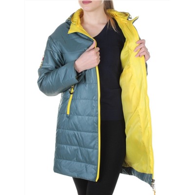 B19102 GRAY/GREEN Пальто демисезонное женское Aikesdfrs