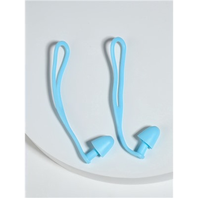 Беруши, 10×1.3 см, в футляре, пара, силиконовые, голубой
