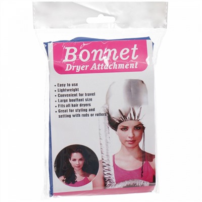 Шапочка для сушки волос, ламинирования и масок "Beauty Shop", с кулиской, цвет синий, 84*23*22см