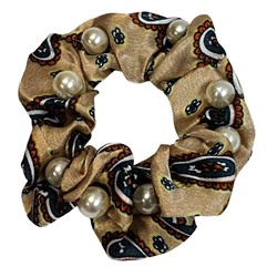 Резинка объемная шелковая с жемчугом ⌀ 9,5 см Р19 тип 2