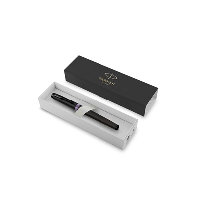 Ручка - роллер Parker Im Professionals Amethyst Purple, в подарочной упаковке, стержень чёрный, корпус черно-фиолетовый