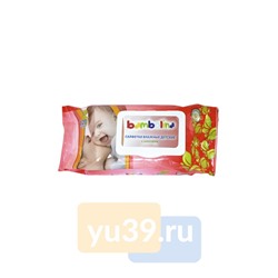 Салфетки Bambolina детские, влажные с клапаном, 120 шт.