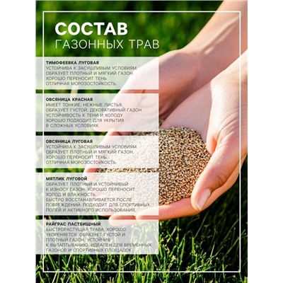 Газонная травосмесь «Спортивный» 5 кг