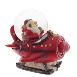 GAEM Фигурка декор в стекл шаре "Дед Мороз" (движ с подсвет, ААх2 н/п), D 8 см, L15 W12 H14 см