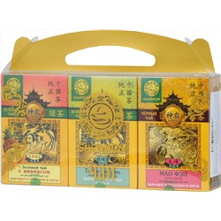 SHENNUN. Чайный набор «Те Гуань Инь/Зеленый с ананасом/Мао Фэн» 250 гр. карт.упаковка