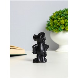 Фигурка гипс «Конь реальный», 8 см, чёрный