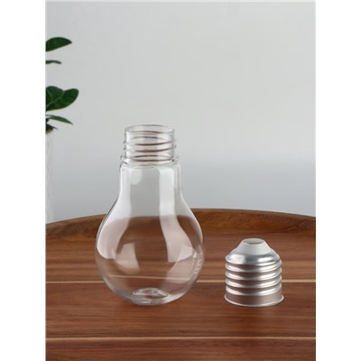 Бутылочка для хранения «Лампочка», 80 мл, цвет серебряный, прозрачный