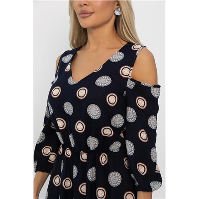 Платье Призма (синее) П13772-10М