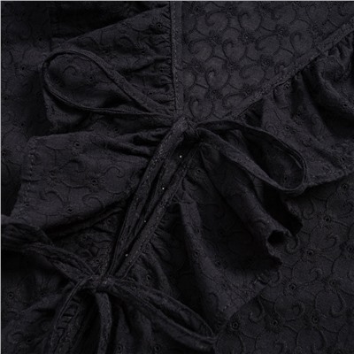 Блуза из хлопка, Пленительная грация (черная)