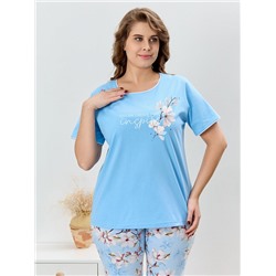 Женская пижама Узор-2 П-502 / голубой