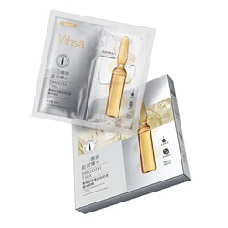 Двухкоманентная омолаживающая маска для лица с гпептидами коллапена WHSA Smooth Tira, 25 мл