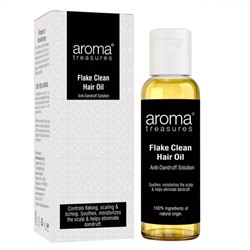 Масло для волос против перхоти (50 мл), Flake Clean Hair Oil Anti Dandruff Solution, произв. Aroma Treasures