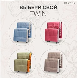 Одеяло TWIN, оранжево-зеленый (150гр/м), мятка