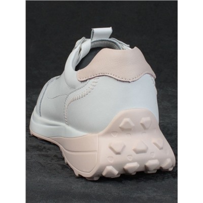 05-HY23-2D WHITE/PINK Кроссовки женские (натуральная кожа)