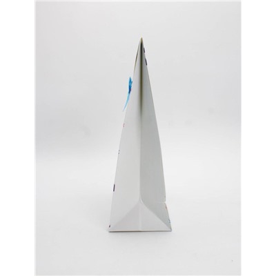 Пакет подарочный (M) "Colorful triangles", blue (19x 9 x 27)