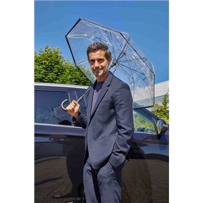 L911-004 Clear (Прозрачный) Зонт женский трость Fulton