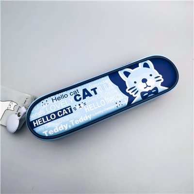 Sunflower Пенал школьный / Hello Cat 154, голубой