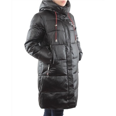 YR-956 BLACK Пальто зимнее женское АЛИСА (200 гр. холлофайбера)