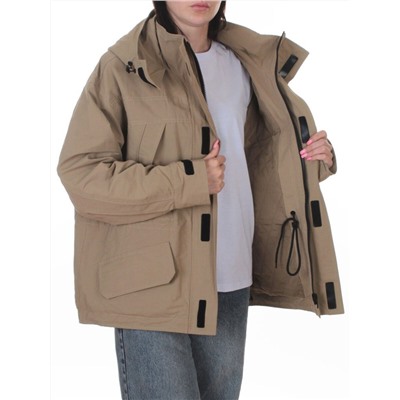 3090 DK. BEIGE Куртка демисезонная женская (100 гр. холлофайбер)