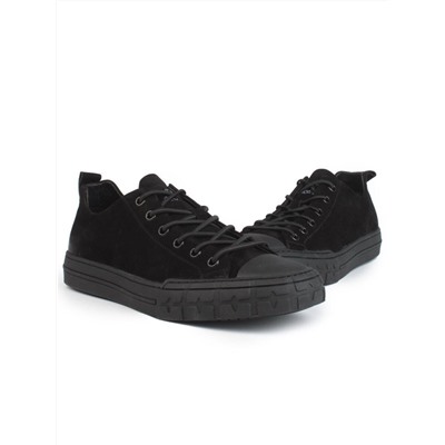 03-N72699-1 BLACK Полуботинки спортивные мужские (натуральная замша)