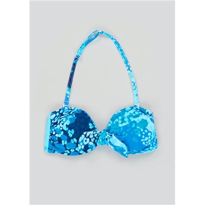 Animal Print Bandeau Bikini Top