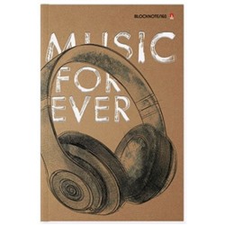 Престиж-блокнот А5 160л клетка "MUSIC FOREVER" 3-160-074/12 Альт
