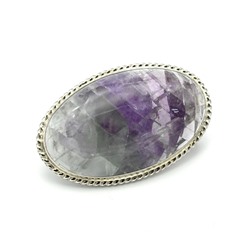 Брошь флюорит "Овал" 48*30мм.