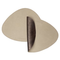 Набор из 2-х двухсторонних сервировочных салфеток Drop, 33х41 см, шоколадный/бежевый