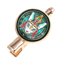HZF-0166 Заколка Египетская кошка