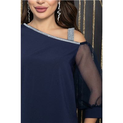 Платье вечернее Коктейльная вечеринка (синее) П14472-7М